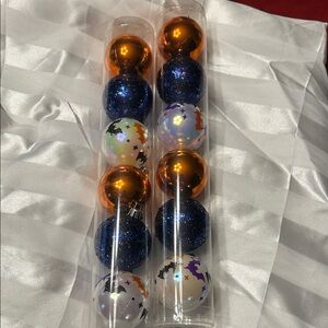 Halloween Orange and Blue Party Ornaments